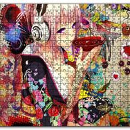 Cakapuzzle Anime Kulaklıklı Genç Kız Çay İçiyor Mdf 255 Parça Puzzle