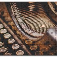 Cakapuzzle Antika Daktilo Yakın Çekim Mdf 255 Parça Puzzle