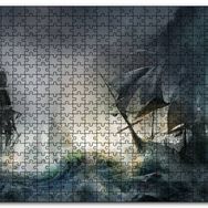 Cakapuzzle Ar Fırtınadaki Yelkenli Gemiler Mdf 1000 Parça Puzzle