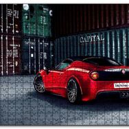 Cakapuzzle Arkadan Görünüş Alfa Romeo 4c ve Konteynerler Mdf 500 Parça Puzzle