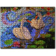 Cakapuzzle Aşık Kuğular Yağlıboya Mdf 120 Parça Puzzle