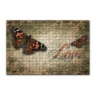 Cakapuzzle Aşk Yazılı Kelebekler 120 Parça Ahşap Puzzle