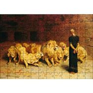 Cakapuzzle Aslan Terbiyecisi ve Aslanlar Mdf 120 Parça Puzzle