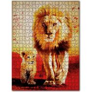 Cakapuzzle Aslan ve Yavrusu Görseli 255 Parça Puzzle