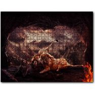 Cakapuzzle Aslanların Mağarada Dövüşü Mdf 1000 Parça Puzzle