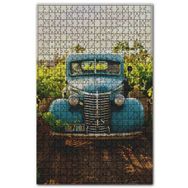 Cakapuzzle Asmalı Yolda Mavi Amerikan Kamyonet Ahşap 1000 Parça Puzzle