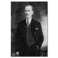 Cakapuzzle Atatürk Takım Yelek Bıyıklı Ayakta Ahşap 1000 Parça Puzzle