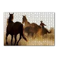 Cakapuzzle Atlar ve Kementli Kovboy 120 Parça Ahşap Puzzle