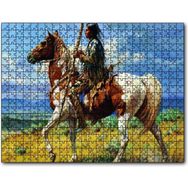 Cakapuzzle Atlı Avcı Kızılderili Ahşap 1000 Parça Puzzle