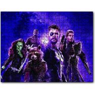 Cakapuzzle Avengers Rakun Thor Groot Ahşap 255 Parça Puzzle