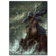 Cakapuzzle Azgın Dalgalar Martılar ve Çello Çalan Adam Mdf 120 Parça Puzzle