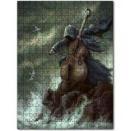 Cakapuzzle Azgın Dalgalar Martılar ve Çello Çalan Adam Mdf 255 Parça Puzzle