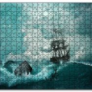 Cakapuzzle Azgın Dalgalar ve Yelkenli Mdf 255 Parça Puzzle