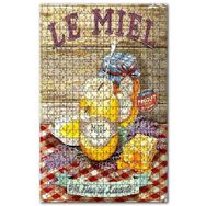 Cakapuzzle Bal ve Arılar Ahşap Zeminde Afişi Görseli Ahşap 255 Parça Puzzle