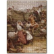 Cakapuzzle Balıkçı Köyünde Felaket Yağlıboya Ahşap 1000 Parça Puzzle
