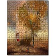 Cakapuzzle Balkabağı Ev Ağaç ve Kadın 120 Parça Puzzle