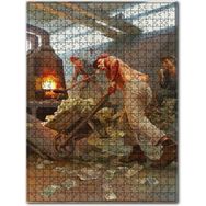 Cakapuzzle Banknotları Ocakta Yakan Işçiler 120 Parça Puzzle