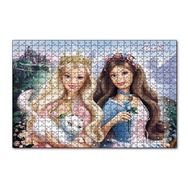 Cakapuzzle Barbie Bebekler ve Beyaz Kedi 120 Parça Ahşap Puzzle