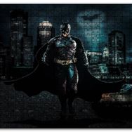 Cakapuzzle Batman Kara Şövalye ve Gökyüzünde Logosu Mdf 1000 Parça Puzzle
