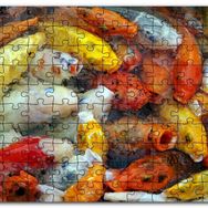 Cakapuzzle Beslenmek İçin Bekleyen Koi Balıkları Mdf 500 Parça Puzzle