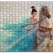 Cakapuzzle Beyaz Atlı Japon Prensesi Mdf 500 Parça Puzzle
