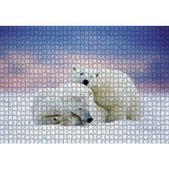 Cakapuzzle Beyaz Ayılar Kış 120 Parça Ahşap Puzzle