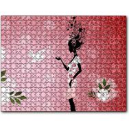 Cakapuzzle Beyaz Elbiseli Kadın ve Güvercin Mdf 500 Parça Puzzle