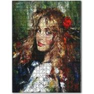 Cakapuzzle Beyaz Elbiseli Sarışın Kadın 500 Parça Puzzle