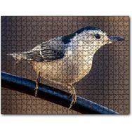 Cakapuzzle Beyaz Göğüslü Sıvacı Kuşu Görseli Mdf 1000 Parça Puzzle