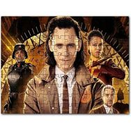Cakapuzzle Beyaz Gömlek ve Kravatlı Loki İle Karakterler Mdf 1000 Parça Puzzle