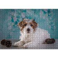 Cakapuzzle Beyaz Kahverengi Tüylü Terrier 120 Parça Ahşap Puzzle