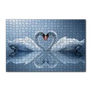 Cakapuzzle Beyaz Kuğular ve Göldeki Yansımaları 120 Parça Ahşap Puzzle