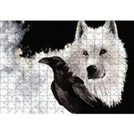 Cakapuzzle Beyaz Kurt Karga 255 Parça Puzzle