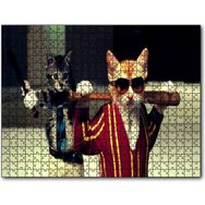 Cakapuzzle Beyzbolcu Kediler Mdf 120 Parça Puzzle