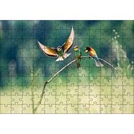 Cakapuzzle Bir Dalda Renkli Kuşlar 120 Parça Ahşap Puzzle