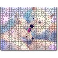 Cakapuzzle Birbirini Temizleyen Beyaz Kurtlar Çizim Mdf 500 Parça Puzzle
