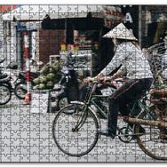 Cakapuzzle Bisikletli Uzakdoğulu Mdf 500 Parça Puzzle