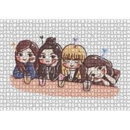 Cakapuzzle Black Pink Pop Grubu Karikatürize Mdf 1000 Parça Puzzle