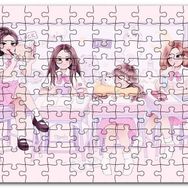 Cakapuzzle Black Pink Pop Grubu Üyeleri Çocuksu Çizim Mdf 120 Parça Puzzle