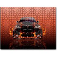 Cakapuzzle Bmw X6 ve Kırmızı Alevler Mdf 500 Parça Puzzle