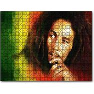 Cakapuzzle Bob Marley Renkli Portre Çizim 1000 Parça Puzzle