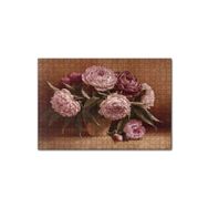 Cakapuzzle Bordo ve Pembe Çiçekler Mdf 1000 Parça Puzzle