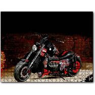 Cakapuzzle Boss Hoss Motosiklet Siyah Kırmızı Görsel Mdf 1000 Parça Puzzle