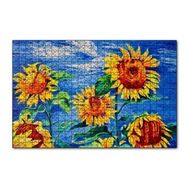 Cakapuzzle Boyama Sanatı Günebakan Görseli 120 Parça Ahşap Puzzle