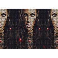 Cakapuzzle Boyun Dövme İllüstrasyonlu Kadın Görseli 120 Parça Ahşap Puzzle
