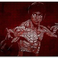 Cakapuzzle Bruce Lee ve Sözleri Çizim Mdf 255 Parça Puzzle