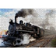 Cakapuzzle Buharlı Kara Tren ve Dumanları Mdf 1000 Parça Puzzle