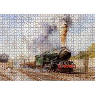 Cakapuzzle Buharlı Tren Yağlıboya Çizim Mdf 1000 Parça Puzzle