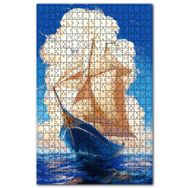 Cakapuzzle Bulutlu Gökler Deniz ve Yelkenli Ahşap 255 Parça Puzzle
