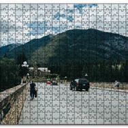 Cakapuzzle Bulutlu Gökler Köprü ve Dağlar Mdf 120 Parça Puzzle